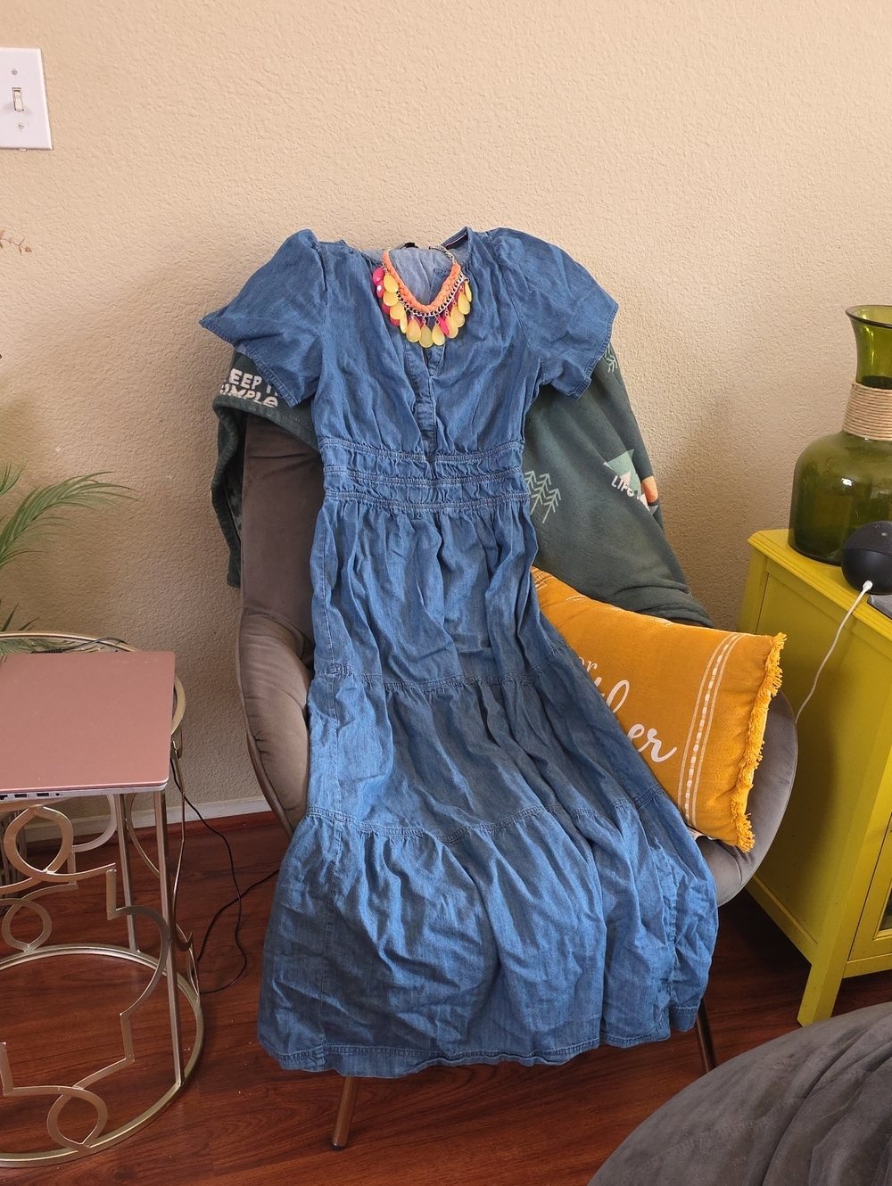 Tommy Hilfiger Tiered Maxi Dress in Blue